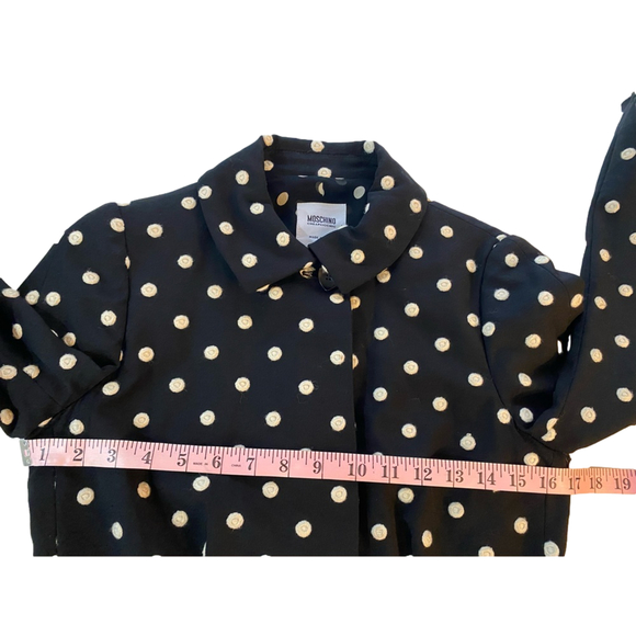 Moschino Cheap And Chic 🤍 XS polka dot Wool short jacket 🤍 wool and silk - Picture 13 of 16
